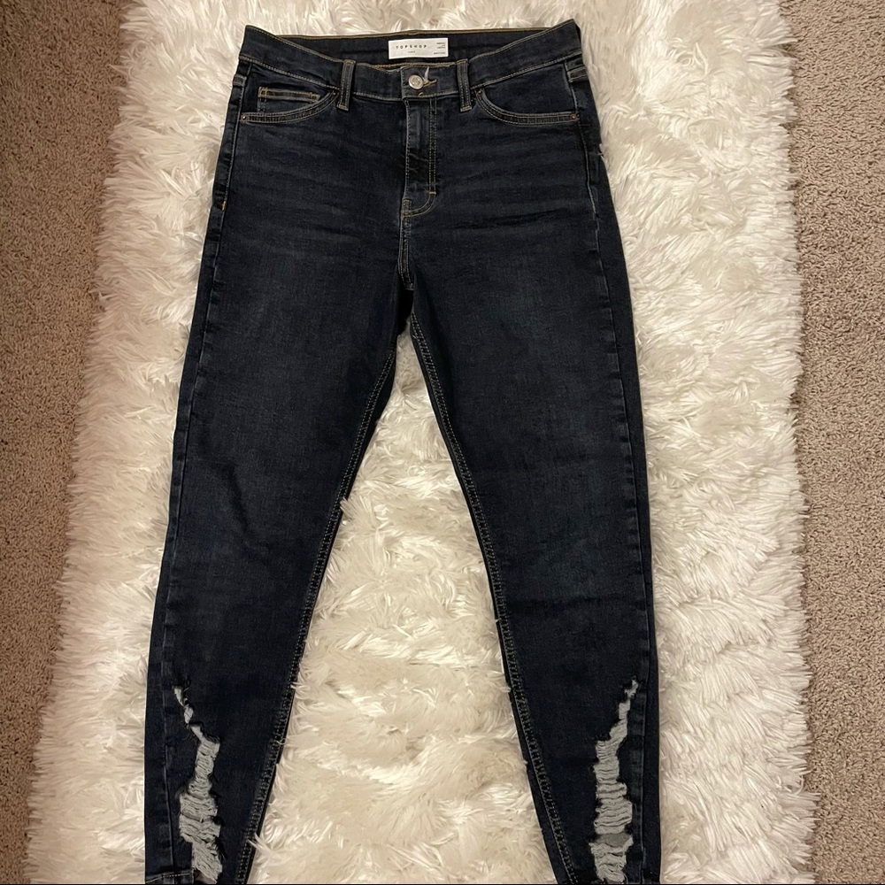 Topshop Jamie high waist ripped skinny jeans